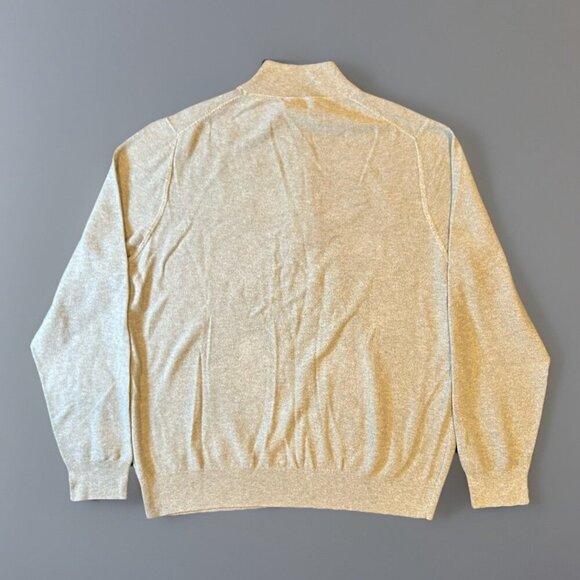 Brooks Brothers 100% Cotton Gray 1/2 Zip Long Sleeve Shirt Sweater Men's Size XL - Picture 2 of 8